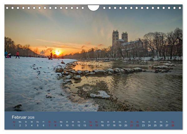 Produktbild: Bezauberndes M&uuml;nchen - Die bayrische Landeshauptstadt und ihr Umland. (Wandkalender 2026 DIN A4 quer), CALVENDO Monatskalender