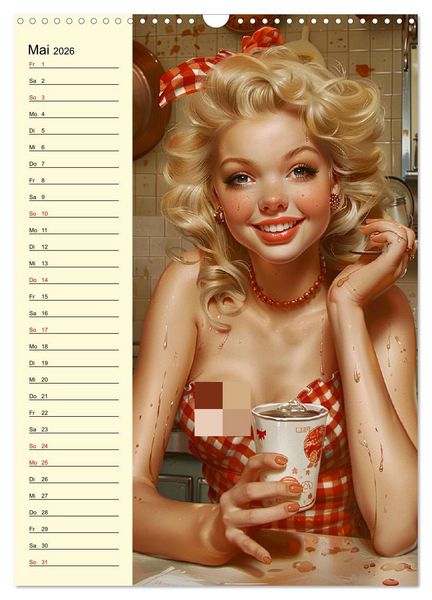 Produktbild: Schatz, ich hab gekocht! Sexy-lustige Pin-up-Girls in der K&uuml;che (Wandkalender 2026 DIN A3 hoch), CALVENDO Monatskalender