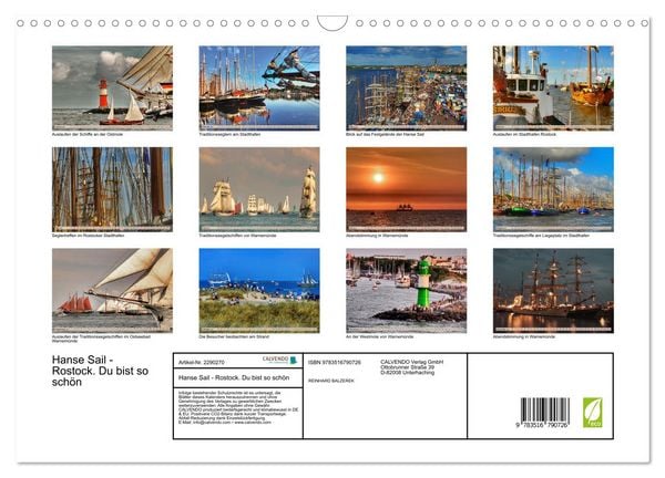 Produktbild: Hanse Sail - Rostock. Du bist so sch&ouml;n (Wandkalender 2027 DIN A3 quer), CALVENDO Monatskalender