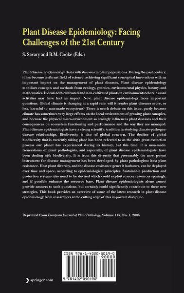 Produktbild: Plant Disease Epidemiology: Facing Challenges of the 21st Century