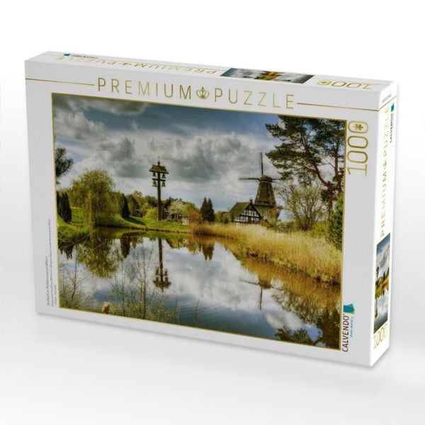 Produktbild: CALVENDO Puzzle Dorfteich im M&uuml;hlenmuseum Gifhorn | 1000 Teile Lege-Gr&ouml;&szlig;e 64x48cm Foto-Puzzle f&uuml;r gl&uuml;ckliche Stunden