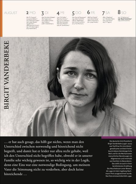 Produktbild: Der Literatur Kalender Wochenkalender 2027
