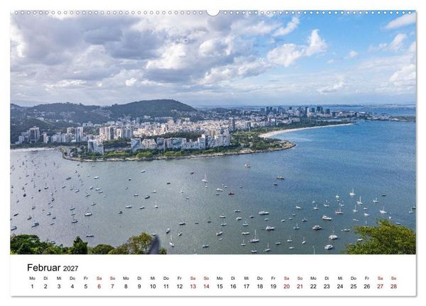 Produktbild: Rio de Janeiro - Kontraste. Farben. Licht (hochwertiger Premium Wandkalender 2027 DIN A2 quer), Kunstdruck in Hochglanz
