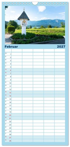 Produktbild: Familienplaner 2027 - Der wundersch&ouml;ne Faaker See in K&auml;rnten mit 5 Spalten (Wandkalender, 21 x 45 cm) CALVENDO