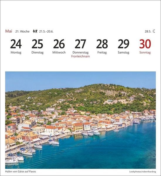 Produktbild: Griechische Inseln Sehnsuchtskalender 2027 - Wochenkalender mit 53 Postkarten