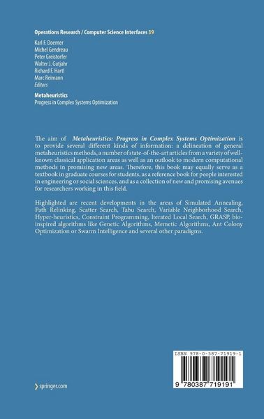 Produktbild: Metaheuristics