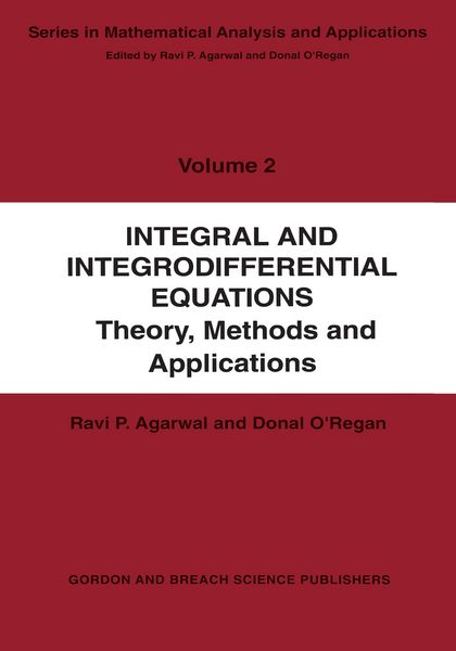 Produktbild: Integral and Integrodifferential Equations