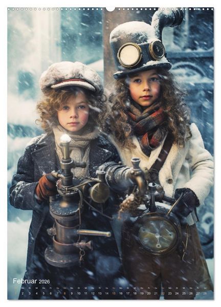 Produktbild: Steampunk Kinderwelt (hochwertiger Premium Wandkalender 2026 DIN A2 hoch), Kunstdruck in Hochglanz