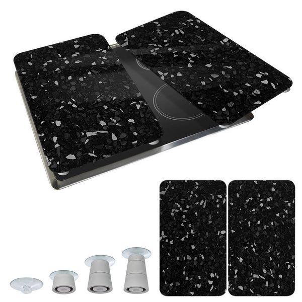 Produktbild: Herdabdeckplatte Universal Mod. Terrazzo, 2er Set, f&uuml;r alle Herdarten geeignet