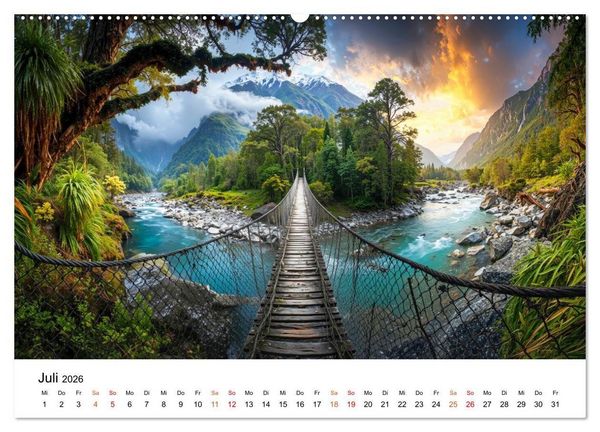 Produktbild: Neuseeland - Land der tausend Horizonte (Wandkalender 2026 DIN A2 quer), CALVENDO Monatskalender