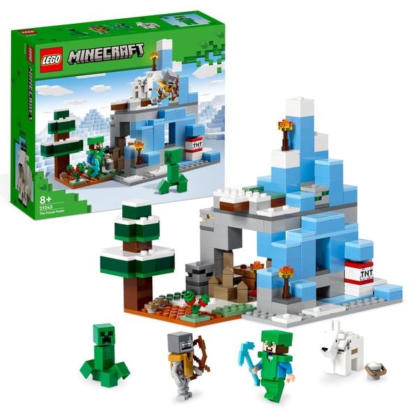 LEGO Minecraft 21243 Die Vereisten Gipfel Set & Höhle, Spielzeug mit Figuren