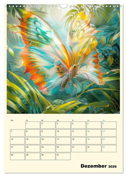 Produktbild: Schmetterlinge der Fantasie entsprungen - Planer (Wandkalender 2026 DIN A3 hoch), CALVENDO Monatskalender