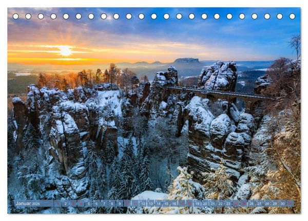 Produktbild: Vom Gebirge bis zum Meer, Alpen/Erzgebirge - Mitteldeutschland - K&uuml;ste (Tischkalender 2026 DIN A5 quer), CALVENDO Monatskalender