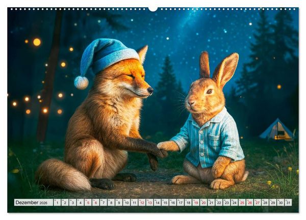 Produktbild: Tierische Redewendungen - Ein Kalender voller Spr&uuml;che und Sprachbilder (hochwertiger Premium Wandkalender 2026 DIN A2 quer), Kunstdruck in Hochglanz