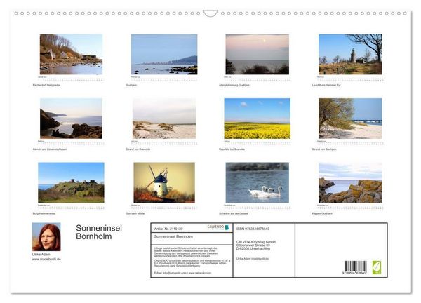 Produktbild: Sonneninsel Bornholm (Wandkalender 2026 DIN A2 quer), CALVENDO Monatskalender