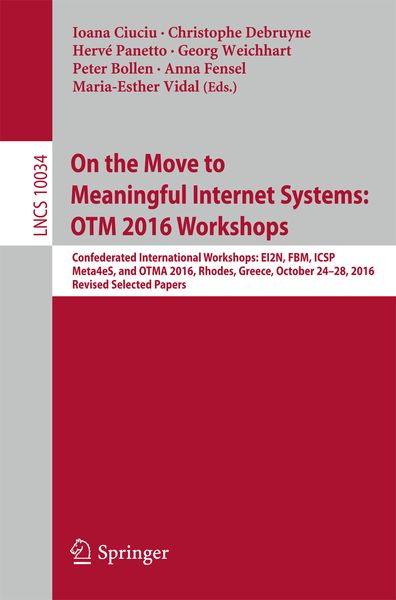 Produktbild: On the Move to Meaningful Internet Systems: OTM 2016 Workshops
