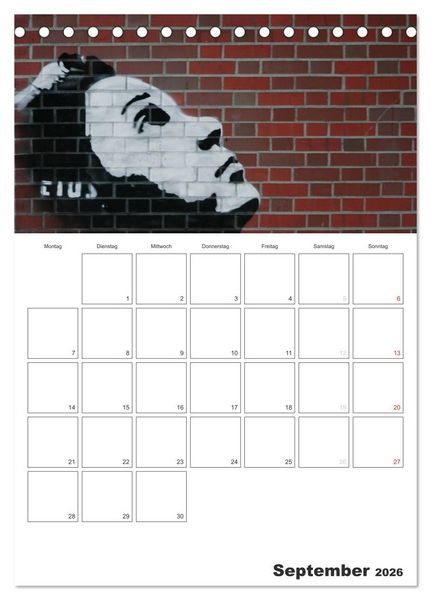Produktbild: GRAFFITI 2026 / Planer (Tischkalender 2026 DIN A5 hoch), CALVENDO Monatskalender