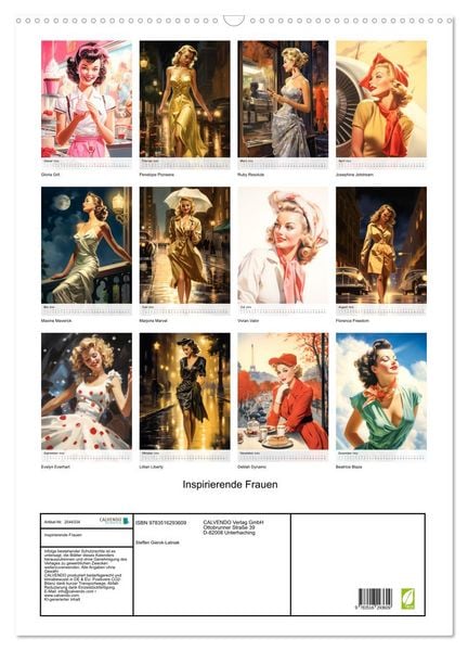 Produktbild: Inspirierende Frauen (Wandkalender 2026 DIN A2 hoch), CALVENDO Monatskalender