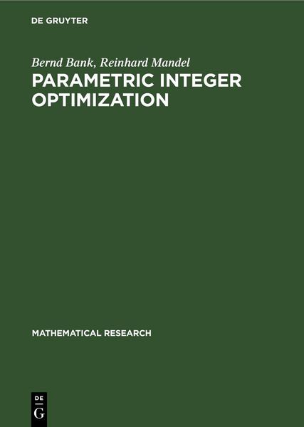 Produktbild: Parametric Integer Optimization