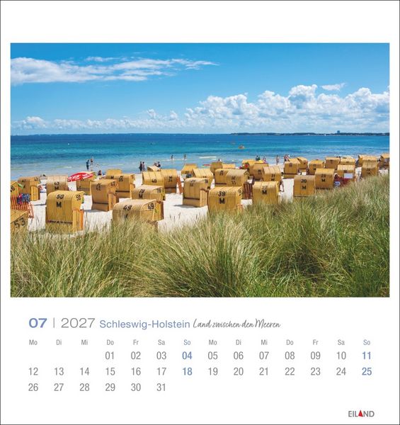 Produktbild: Schleswig-Holstein Postkartenkalender 2027 - Land zwischen den Meeren