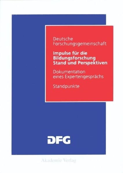 Impulse für die Bildungsforschung, Gebundene Ausgabe von Heinz Mandl , Birgitta Kopp, De Gruyter, 9783050041681