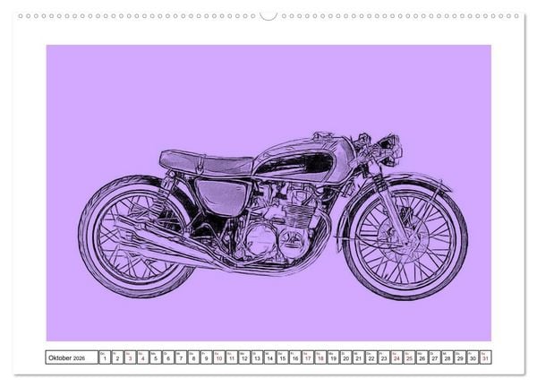 Produktbild: Motor Craft Motorr&auml;der (hochwertiger Premium Wandkalender 2026 DIN A2 quer), Kunstdruck in Hochglanz