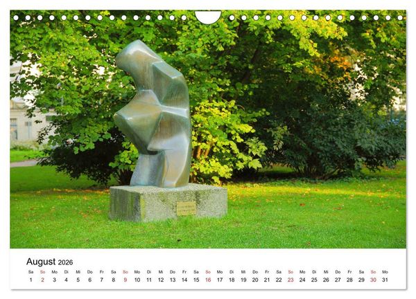 Produktbild: Wiesbaden Kunst in der &Ouml;ffentlichkeit (Wandkalender 2026 DIN A4 quer), CALVENDO Monatskalender