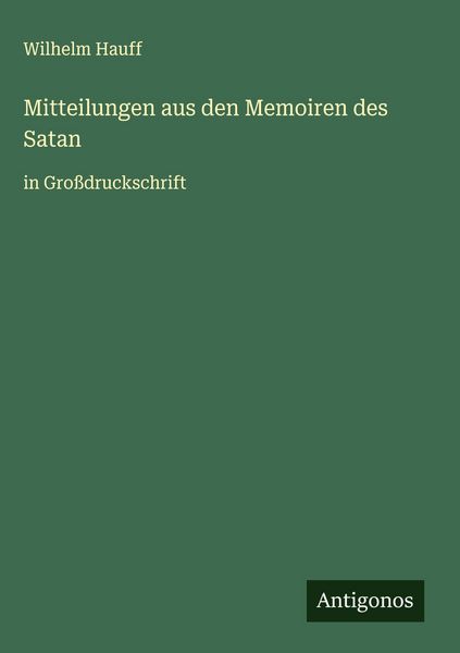 Produktbild: Mitteilungen aus den Memoiren des Satan