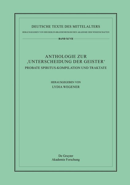 Produktbild: Anthologie zur &sbquo;Unterscheidung der Geister&lsquo;