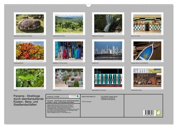 Produktbild: Panama - Streifz&uuml;ge durch atemberaubende K&uuml;sten-, Berg- und Stadtlandschaften (Wandkalender 2026 DIN A2 quer), CALVENDO Monatskalender