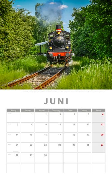 Produktbild: Dampfloks Kalender 2027 mit 2 Blechschildern
