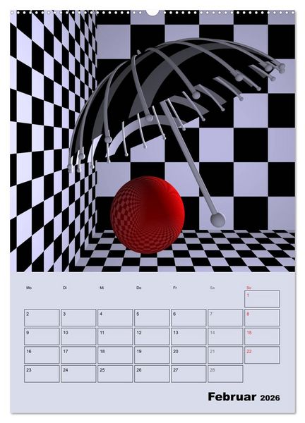 Produktbild: OpArt und mehr (hochwertiger Premium Wandkalender 2026 DIN A2 hoch), Kunstdruck in Hochglanz