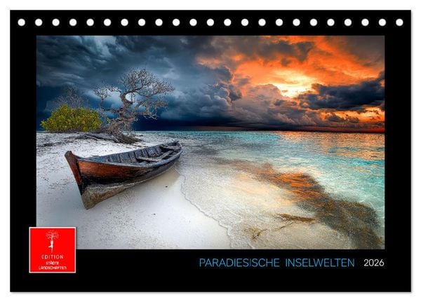 Produktbild: Paradiesische Inselwelten (Tischkalender 2026 DIN A5 quer), CALVENDO Monatskalender
