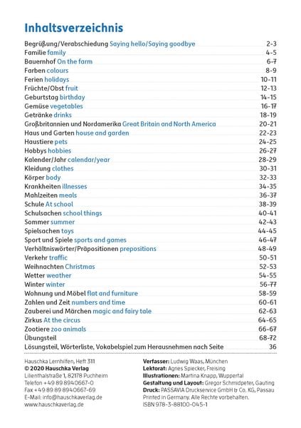 Produktbild: Mein buntes Vokabelheft Englisch 3./4. Klasse