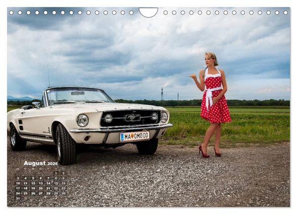 Produktbild: Pin Up Pia & Mustang '67 (Wandkalender 2026 DIN A4 quer), CALVENDO Monatskalender