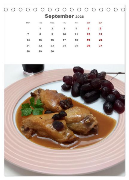 Produktbild: Culinary Creations (Desk Calendar 2026 DIN A5 portrait), CALVENDO 12 Month DeskCalendar