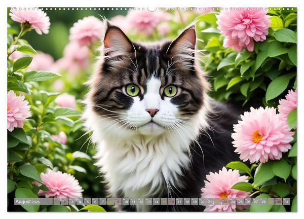 Produktbild: Hier kommt Mietzi (hochwertiger Premium Wandkalender 2026 DIN A2 quer), Kunstdruck in Hochglanz