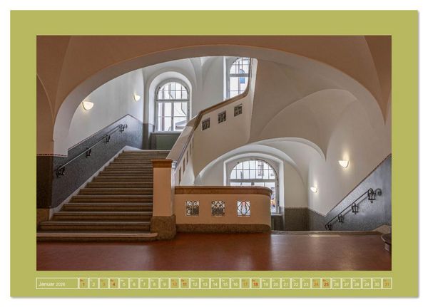 Produktbild: Treppenblicke &ndash; Kunstvolle Perspektiven im Alltag (Tischkalender 2026 DIN A5 quer), CALVENDO Monatskalender