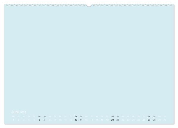 Produktbild: Bastelkalender - hell Blau (Wandkalender 2026 DIN A2 quer), CALVENDO Monatskalender