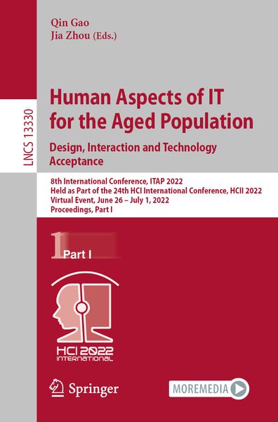 Produktbild: Human Aspects of IT for the Aged Population. Design, Interaction and Technology Acceptance