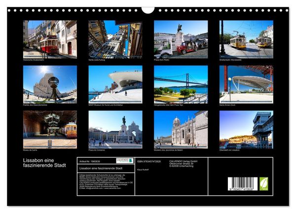Produktbild: Lissabon eine faszinierende Stadt (Wandkalender 2026 DIN A3 quer), CALVENDO Monatskalender