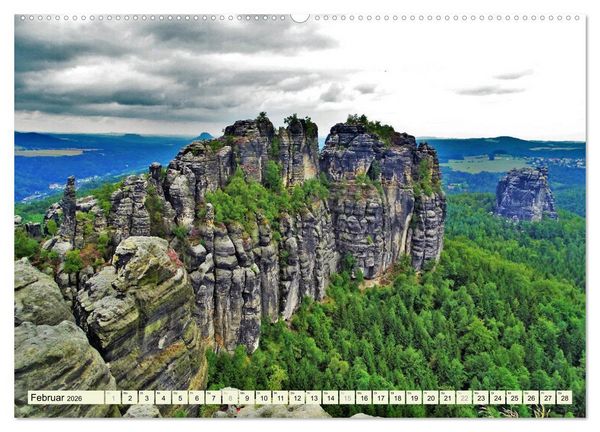 Produktbild: Wandererlebnisse in der S&auml;chsischen Schweiz (Wandkalender 2026 DIN A2 quer), CALVENDO Monatskalender