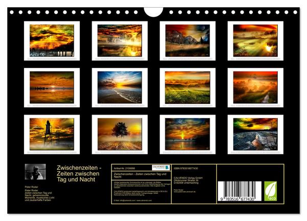 Produktbild: Zwischenzeiten - Zeiten zwischen Tag und Nacht (Wandkalender 2026 DIN A4 quer), CALVENDO Monatskalender