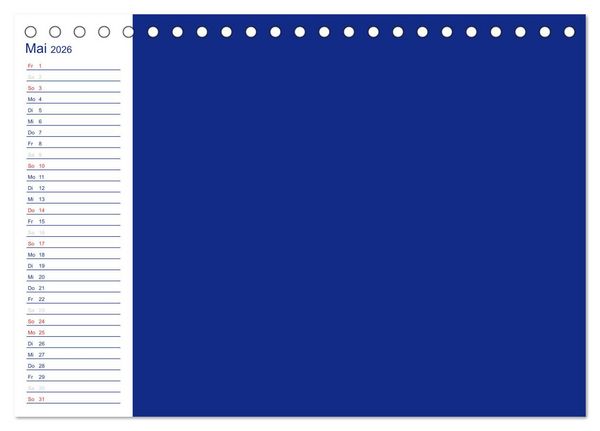 Produktbild: Farbiger Bastelkalender (Tischkalender 2026 DIN A5 quer), CALVENDO Monatskalender