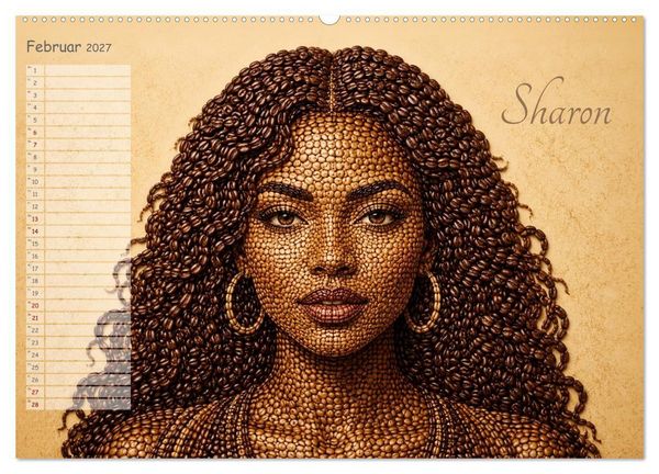 Produktbild: Kaffeetypen - Charakterk&ouml;pfe aus Bohnen (hochwertiger Premium Wandkalender 2027 DIN A2 quer), Kunstdruck in Hochglanz
