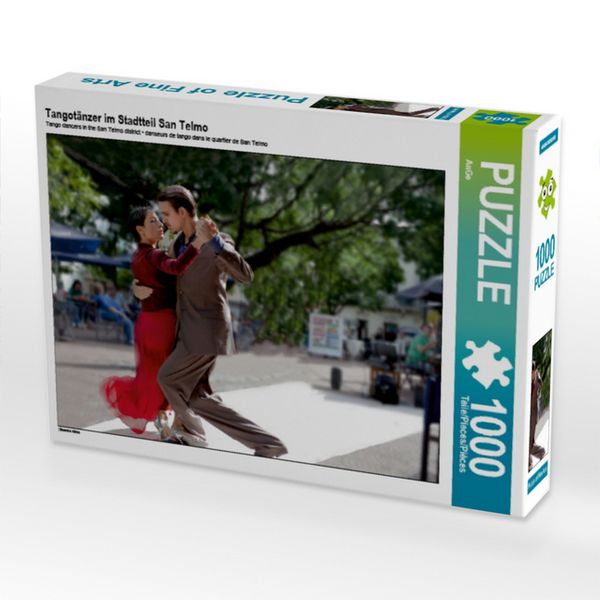 CALVENDO Puzzle Tangotänzer im Stadtteil San Telmo | 1000 Teile Lege-Größe 64x48cm Foto-Puzzle für glückliche Stunden