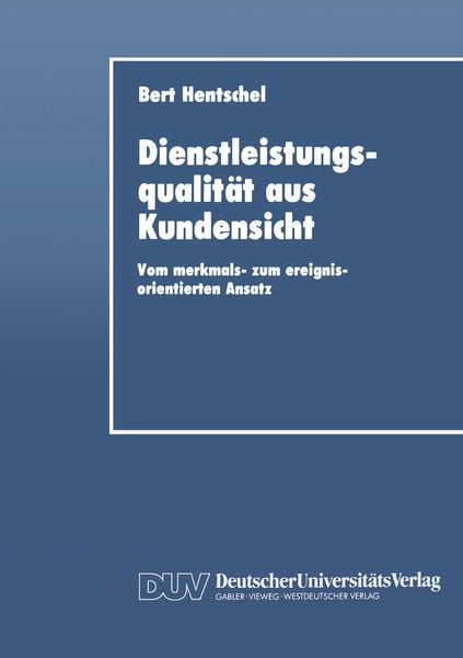 Produktbild: Dienstleistungsqualit&auml;t aus Kundensicht