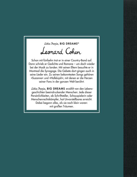 Produktbild: Leonard Cohen &ndash; Little People, BIG DREAMS (Deutsche Ausgabe)