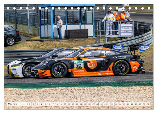 Produktbild: Super Sportwagen aus Zuffenhausen beim GT MASTERS (Tischkalender 2026 DIN A5 quer), CALVENDO Monatskalender