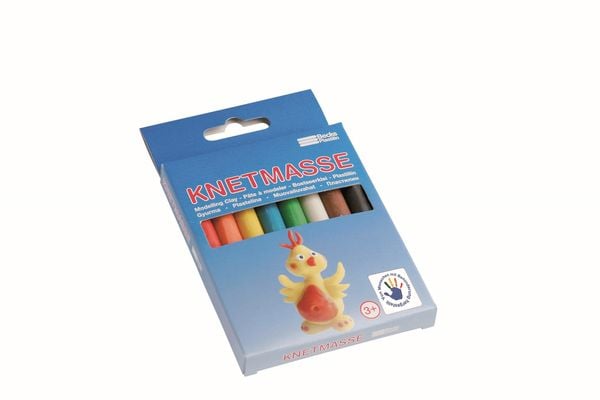 Produktbild: Becks Knetmasse, 8 farbige Knet Stangen, 180 Gramm